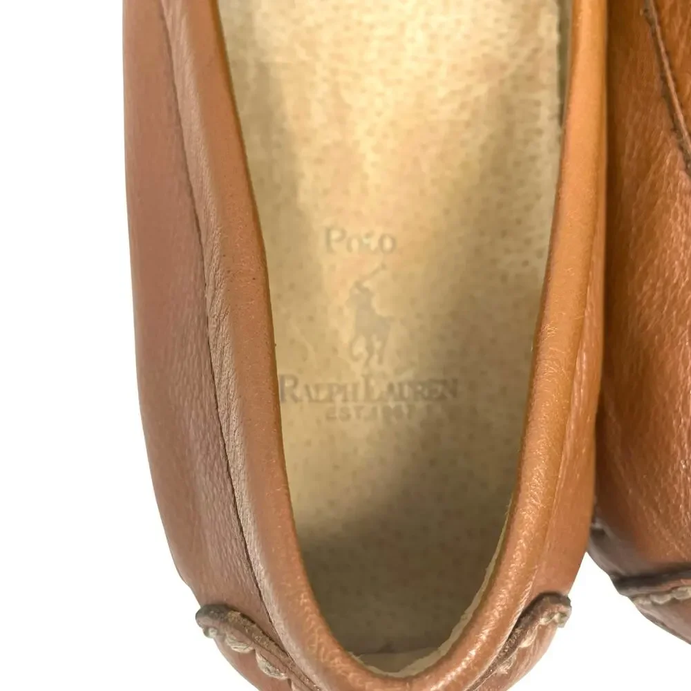 Polo Ralph Lauren Arkley Penny Driving Loafers Men’s Size 12D Tan Leather EUC